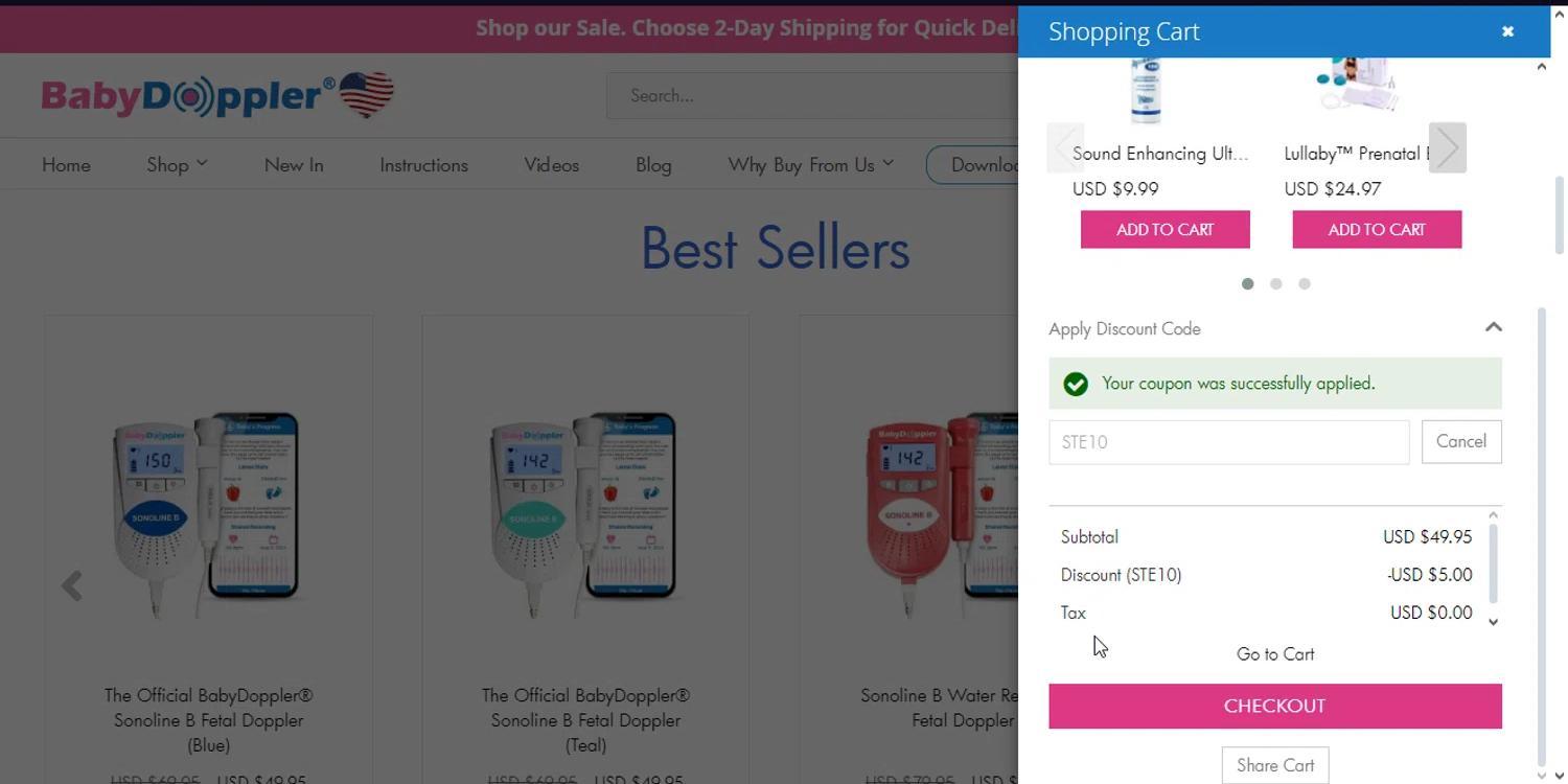 How to apply Baby Doppler coupon code